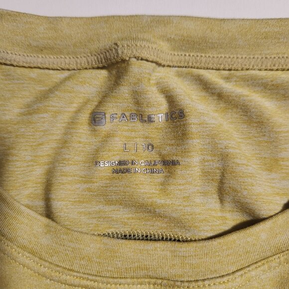 Fabletics Tank Top Sleeveless Activewear Crew Neck Yellow Womens Large / 10 - Picture 6 of 10
